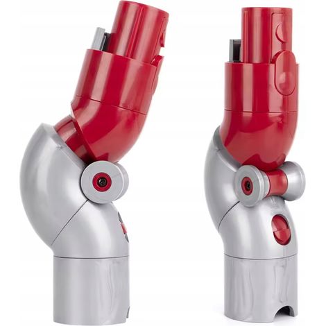 Adattatore angolare per aspirapolvere Dyson V7 V8 V10 V11 V15  Regolazione a 90°  Per la pulizia sotto i mobili  Ricambio originale  Rosso e argento