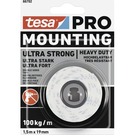 tesa Mounting PRO Ultra Strong 66792-00000-00 Nastro per fissaggio Bianco (L x L) 1.5 m x 19 mm 1 pz. (1/5)