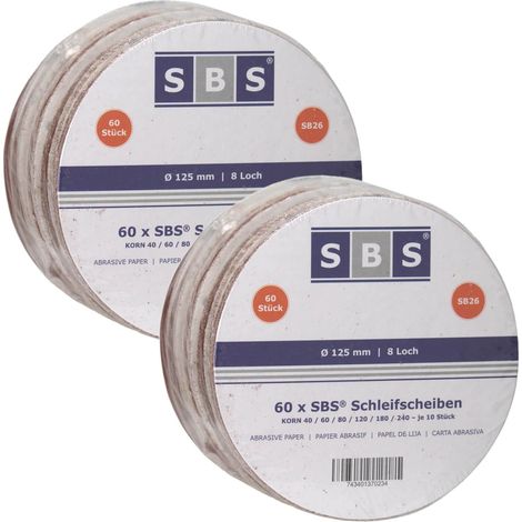 120 Blatt Klett Schleifscheiben 125mm Mix Sortiment K40-K240 Exzenter Schleifpapier (1/3)