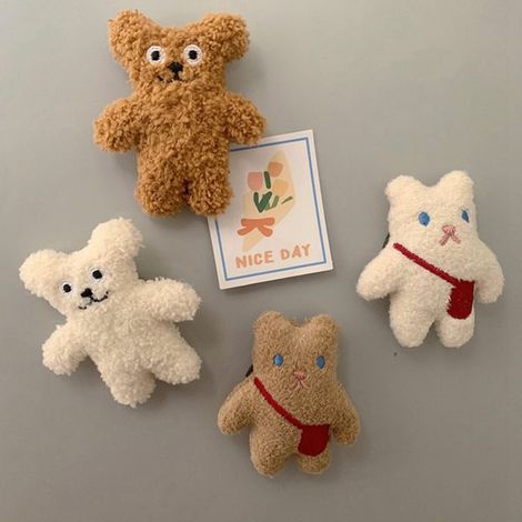 colors: see photo. Material: plush teddy bear, adorable 3D doll for home and kitchen decoration. (1/5)