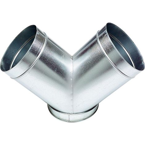 Atlantic – Culotte VMC 200mm à 90° en acier galvanisé – Raccordement 2 conduits 200mm – Installation rapide – 533329 (1/3)