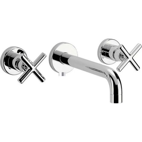 Miscelatore per lavabo a 3 fori a parete TUBOS