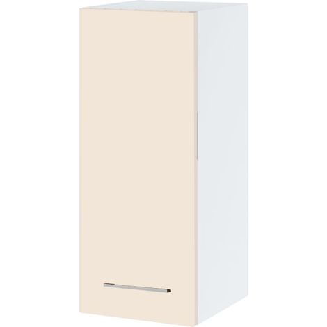 Meuble haut de cuisine Lovia Vanille Mat 1 porte L 30 cm (1/2)
