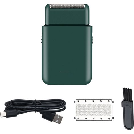 Rasoir électrique à grille, rechargeable USB, sans fil, peau sèche/humide, barbe et cheveux hommes (1/5)