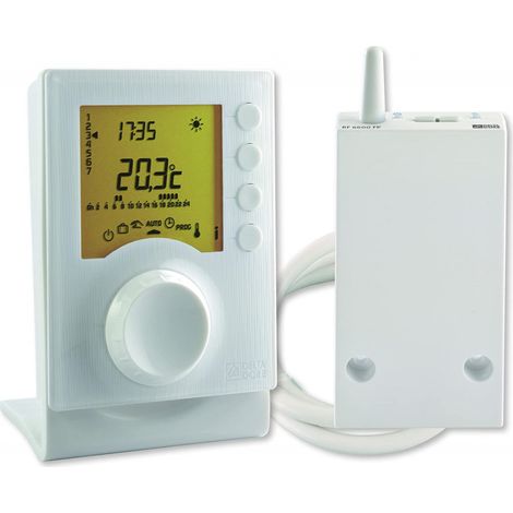 Delta Dore – Thermostat programmable chauffage Tybox 1137 – sans fil – 2 niveaux de consigne – programmation journalière personnalisable – grand écran rétroéclairé — vue 3