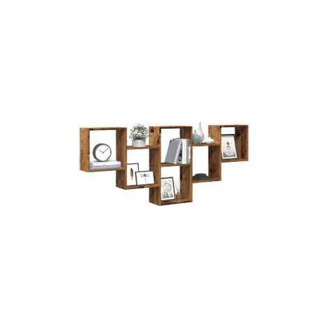 Étagère murale vieux bois 159x18x66 bois d'ingénierie
