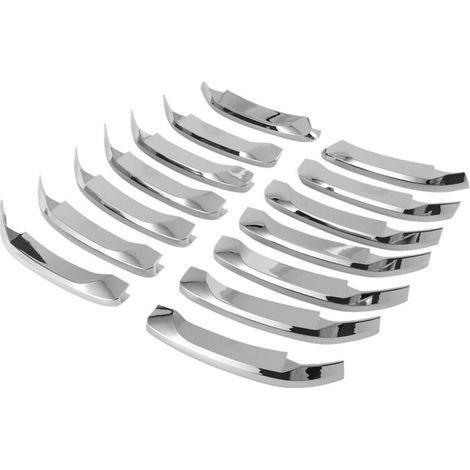 Ensemble de 14 pièces de garnitures chromées pour calandre avant automobile, compatibles avec les modèles BMW X1 F48 (2016-2019). (Accessoires) (1/2)