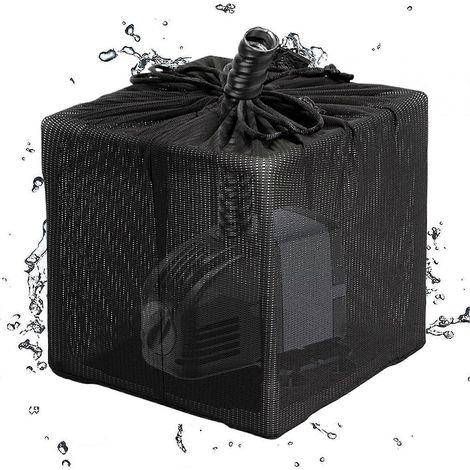 Sac filtrant pour pompe à eau de bassin avec cordon de serrage, préfiltre anti-colmatage à mailles fines, adapté aux fontaines d'aquarium. (1/5)