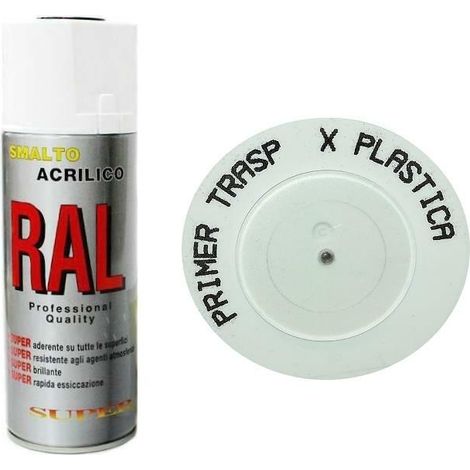 Bomboletta Spray Primer Trasparente Per Plastica Fondo Aggrappante Autopulente
