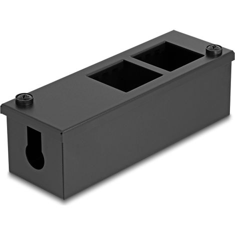 Easy 45 Modulträger für Tisch- oder Wandmontage - 4 Port (22,5 x 45 mm) oder 2 Port (45 x 45 mm), Metall, schwarz