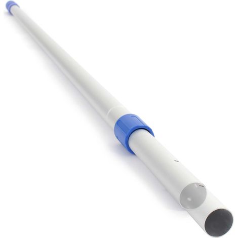 Wiltec Perche télescopique extensible 129-236 cm, raccord de 26 mm, Manche télescopique pour brosses adaptées, embouts, tige télescopique flexible