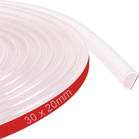 Seuil de Douche Barrage d'eau, 150 cm Long, Silicone Butée de Barrage d'eau Seuil Garde Flexible, 3 × 2 cm Barriere de Douche Anti Débordement, Découpable, pour Salle de Bain, Cuisine, Balcon (1/5)