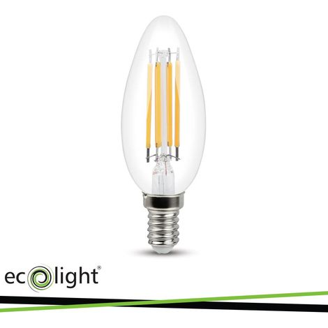 CANDELA A FILAMENTO E14 6W 2700K 720LM - Luce CALDA