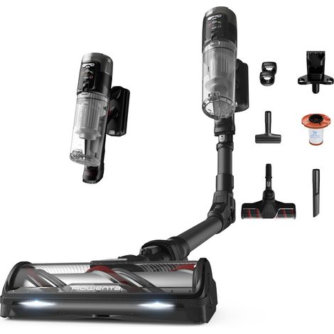 Rowenta X-Force Flex RH9L55E0 aspiradora de pie y escoba eléctrica Aspiradora escoba 2 en 1 Batería Secar Sin bolsa 0,65 L Negro