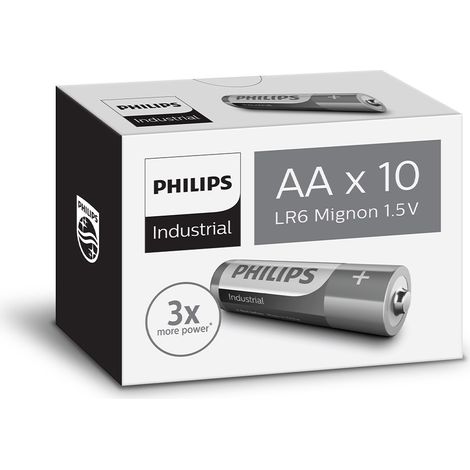 Pila alcalina industrial aa - lr06 1,5 v ø14,5 x 50,5 mm, caja 10 uds