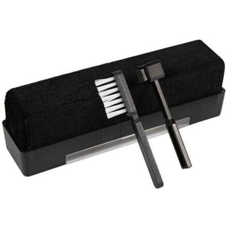 Kit de nettoyage de disques vinyles, brosse de nettoyage antistatique en velours pour disques vinyles, brosse de stylet pour platine vinyle et nettoyage de CD/VCD/DVD (1/5)