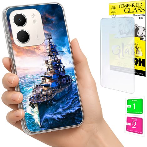 Funda para Oppo A5X Photo con tapa trasera y cristal 9H (1/5)