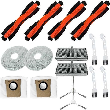 Hauptbürste, Seitenbürste, Filter, Staubbeutel und weiteres Zubehör für den Xiaomi M30S Saugroboter