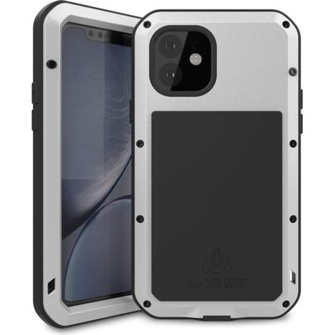 Love Mei iPhone 11 Hülle, mit Glas geschützt, Silber (1/5)