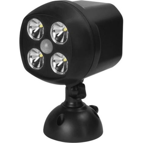 Spotlight LED - 600 Lm - Sans Fil - Étanche IP65 - Détecteur Mouvement - Pour Extérieur Jardin Patio - 1 Pièce (1/4)