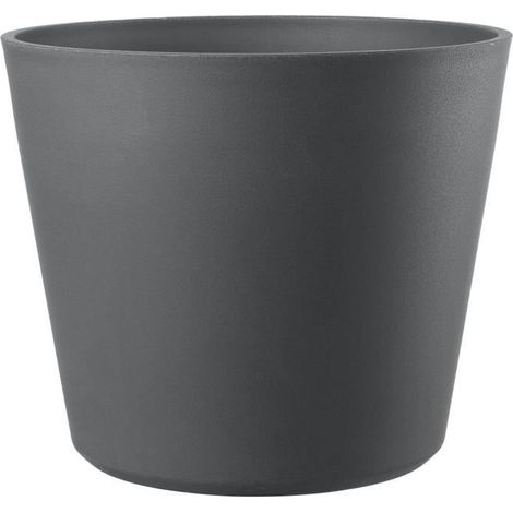 DEROMA Pot de fleurs Origin - 57,5 x 48 cm - 85 L - A roulettes - Gris (1/5)