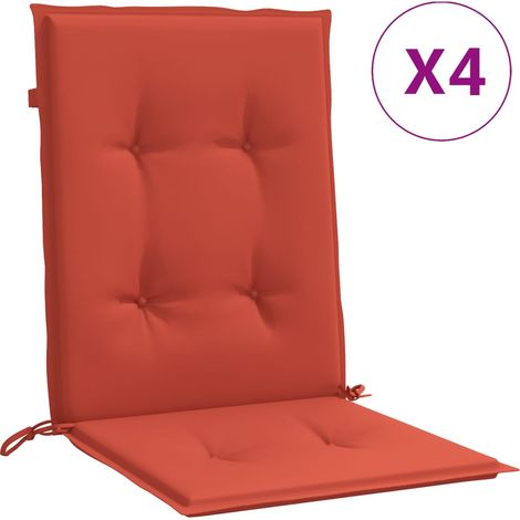 Maison Exclusive - Niedriglehner-Auflagen 4 Stk. Melange Rot 100x (1/5)