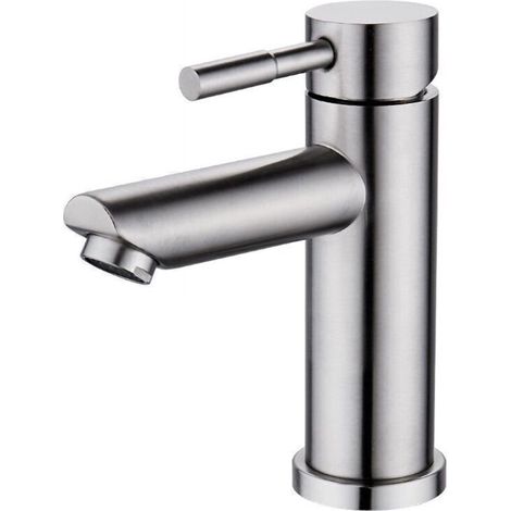 Bassin froid robinet de salle de bain durable cuivre finition chrome cartouche aérateur facile à nettoyer ou à remplacer (1/5)