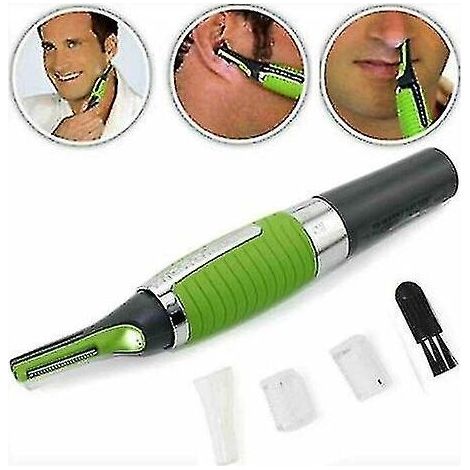Tondeuse électrique pour poils de nez, ciseaux de précision pour oreilles, cou et sourcils.