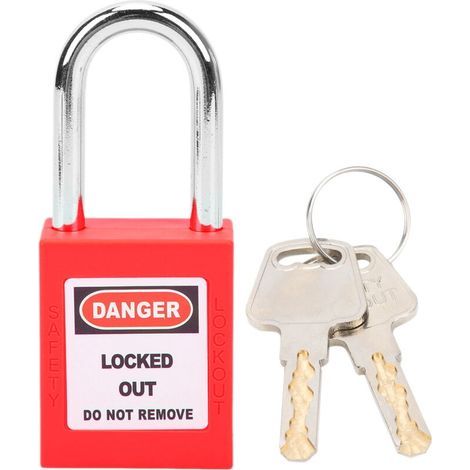 LOTO 38mm Locking Isolation Safety Engineering Padlock for Machine Manufacturing, Red (1/5)