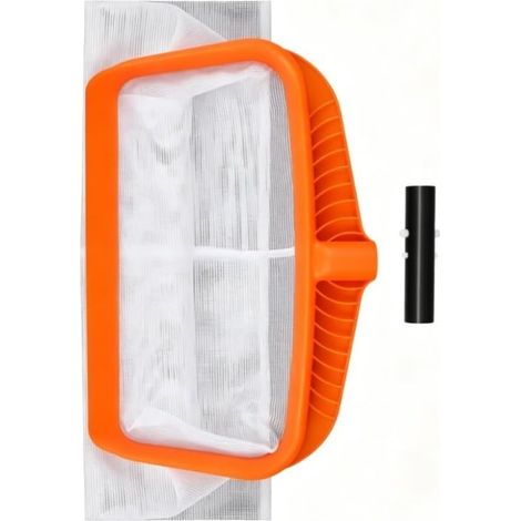 Épuisette à feuilles de piscine avec poignée amovible pour nettoyage en profondeur des débris en maille pour piscines et étangs à poissons Cadre en plastique robuste Outil de nettoyage longue (1/5)