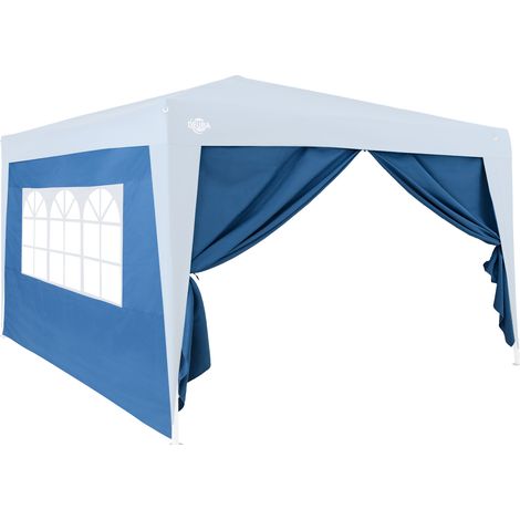 2x Seitenwände Pavillon Capri Faltpavillon Partyzelt Gartenzelt Seitenteile Wand blau