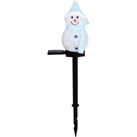 Lumière De Noël - Bonhomme De Neige Solaire - Étanche IP55 - Pour Jardin Allée Pelouse Clôture - 44 X 10 Cm - 1 Pièce (1/5)