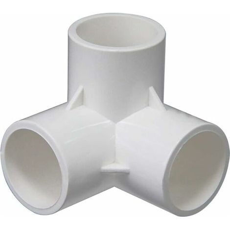LaBlanc - Raccord en PVC à 3 voies, connecteurs de tuyau en PVC, raccords tridimensionnels, connecteurs de meubles, cadre de serre (taille : 32 mm) (1/4)
