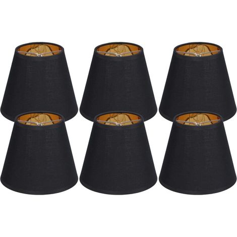Abat-jour à clipser, Ensemble de 6 Abat-jours Décoratifs en Tissu pour Lampe Table et Applique Murale, Structure pour Ampoules Bougie,Accessoires Abat-jour Vintage pour Décoration Intérieure (1/5)