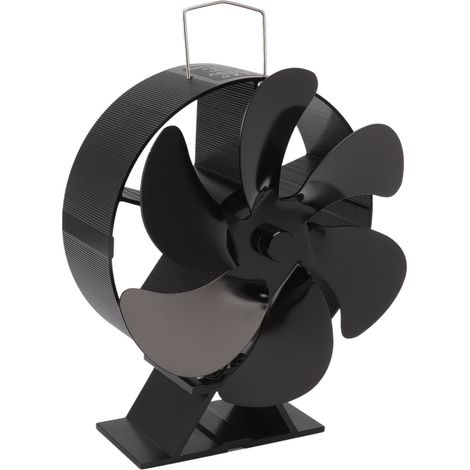 Ventilateur de cheminée à 6 pales avec module thermoélectrique, ventilateur pour poêle à bois, ventilateur de circulation d'air thermique pour la combustion du bois à domicile (1/5)
