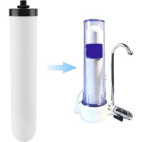 2pcs Remplacement de filtre à eau en céramique, Filtres de remplacement pour purificateur d'eau, Élément de filtre à eau avec sortie d'eau de 1/4 de pouce (1/5)