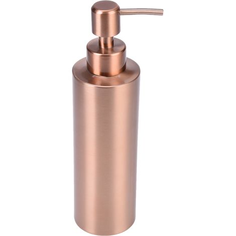 Distributeur de savon liquide pompe main en acier inoxydable 304 coloris or rose 350 ml pour cuisine salle de bain lotion (1/5)