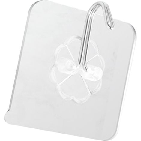 22 selbstklebende Haken, nahtlos, transparent, Tragkraft bis zu 20 kg, Mehrzweck-Küchenwandhaken, Kleiderhaken (1/5)