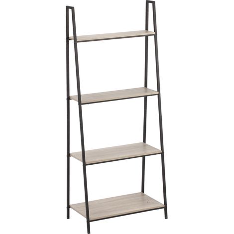 SCAFFALE ORGANIZER IN METALLO E LEGNO cm 60 x 35 x H 148 - 4 ripiani - BricoGo