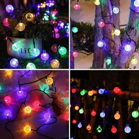 7M 100 LED Guirlande Lumières de Globe Solaire,Tanche Lumières de Chaîne de Globe Solaire Extérieur (1/4)