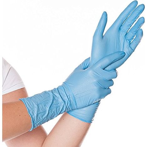 FRANZ MENSCH HYGOSTAR SAFE LONG GANTS EN NITRILE NON POUDRÉS BLEU XL 30 CM WL49068