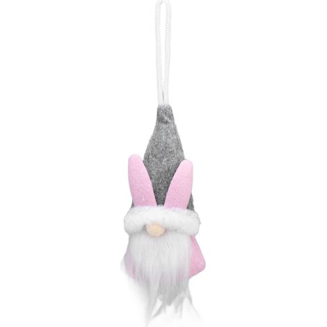 Nain suspendu décoratif design mignon porte-bonheur, résistant à l’usure et durable, chapeau gris (1/5)