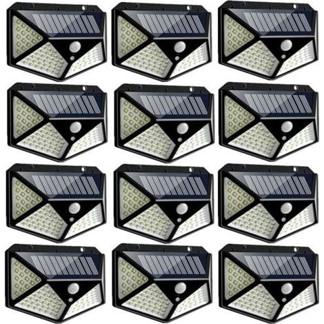 100 LED-Solarleuchten, IP65 wasserdicht für den Außenbereich – 12er-Pack (1/5)