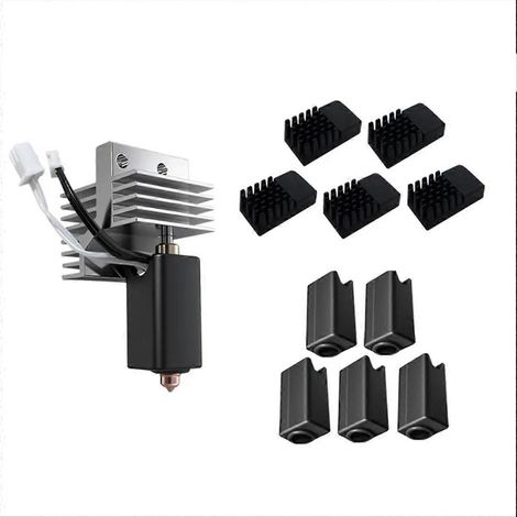 Kühlkörper-Hotend-Kit für Elegoo Centauri Carbon, abnehmbarer Heizblock, Hals-Kit mit Düsenbürste (1/5)