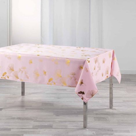Nappe Imprimée "Bloomy" 150x240cm Rose