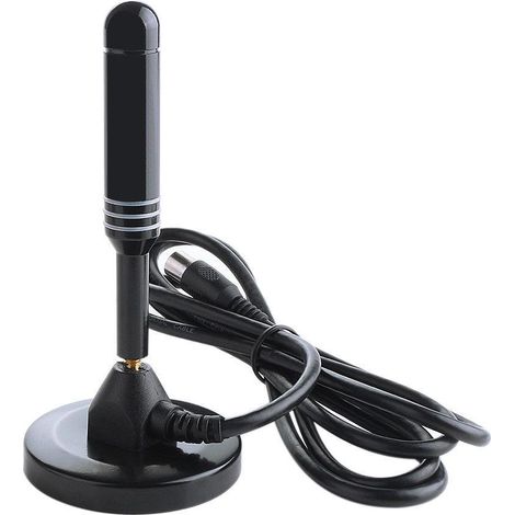 Antenne TNT HD 2m puissante intérieure câble - August DTA240 - Numérique et UHD France, aimantée, petite, portable, discrète, UHF VHF salon, camping-car (1/5)