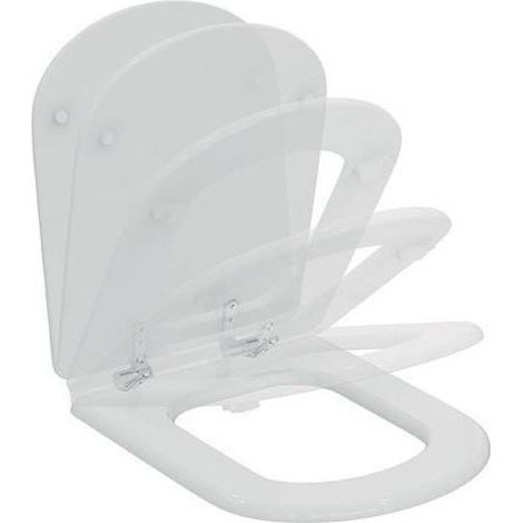 Ideal Standard WC-Sitz CALLA Scharn aus Edelstahl Softclosing weiß weiß (1/5)