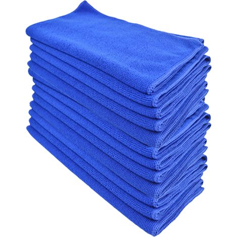 Chiffon Microfibre - 30 x 30 cm - Pour Cuisine Salle De Bain Voiture Fenêtres - Lot De 12 (1/4)