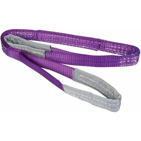 Élingue plate en polyester 1T x 1M, capacité de charge de 1 tonne, sangle robuste et durable pour le levage et l'arrimage. (1/5)