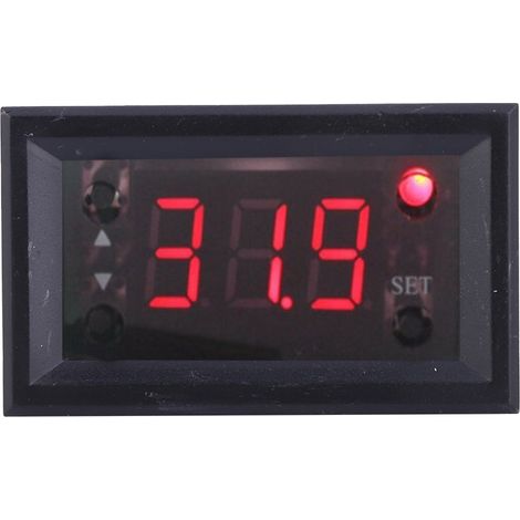Régulateur de température numérique W1218, thermostat 12 V CC, -20 à 100 °C, voyant rouge, 12 V CC (1/5)